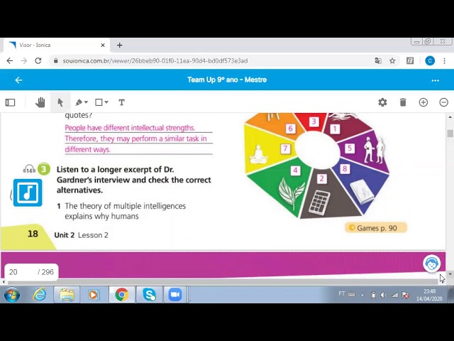 Atividade de correção(7) - (págs. 18 e 19) -  9 ano - Inglês - Teacher Cláudia -15/04/2020