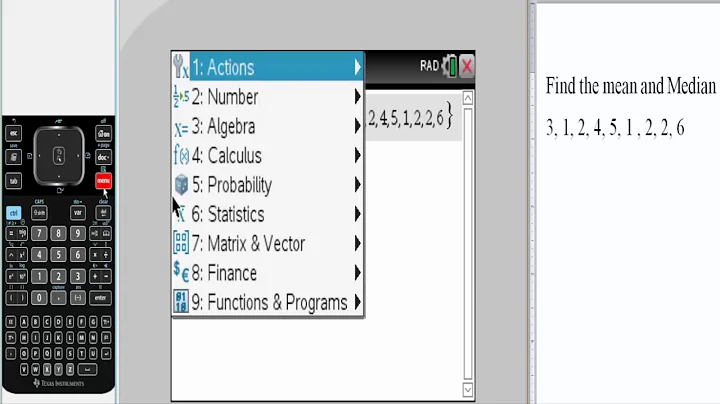 Example: Mean &  Median (TI nSpire CX CAS)