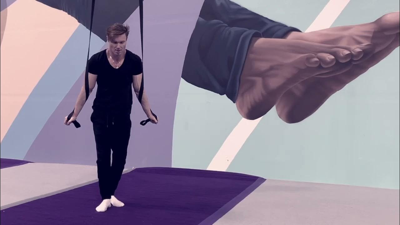 Aerial straps tutorial, Leg raises in support position YouTube