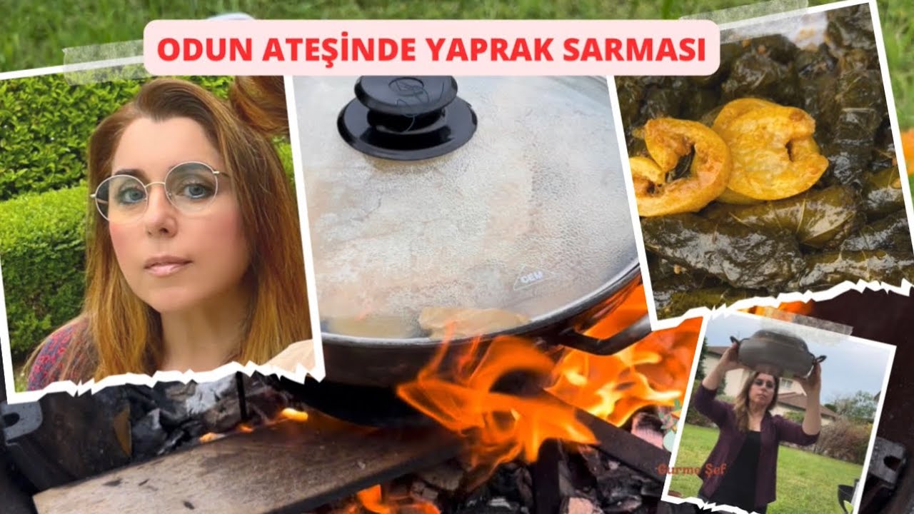 İSVİÇRE'DE BAHÇEMDE ODUN ATEŞİNDE YAPRAK SARMASI (İSTANBUL'DAN ANNEM GELDİ) YouTube