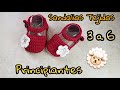 Sandalias tejidas de 3 a 6 meses| principiantes