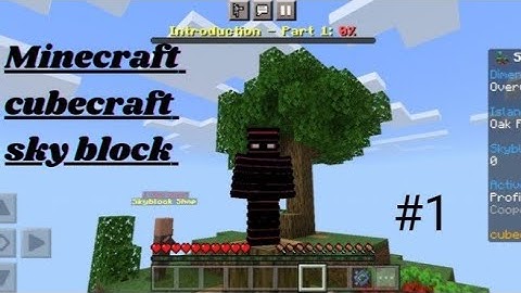 Minecraft Cubecraft Server Sky Block Part-1🥰 #minecraft #cubecraft #skyblock