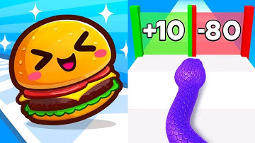 Food Run VS Snake Run Race IOS Android PST Gameplay