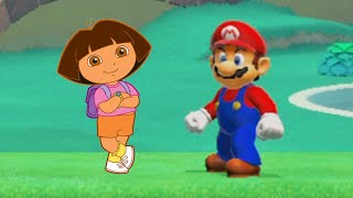 mario meets dora the explorer