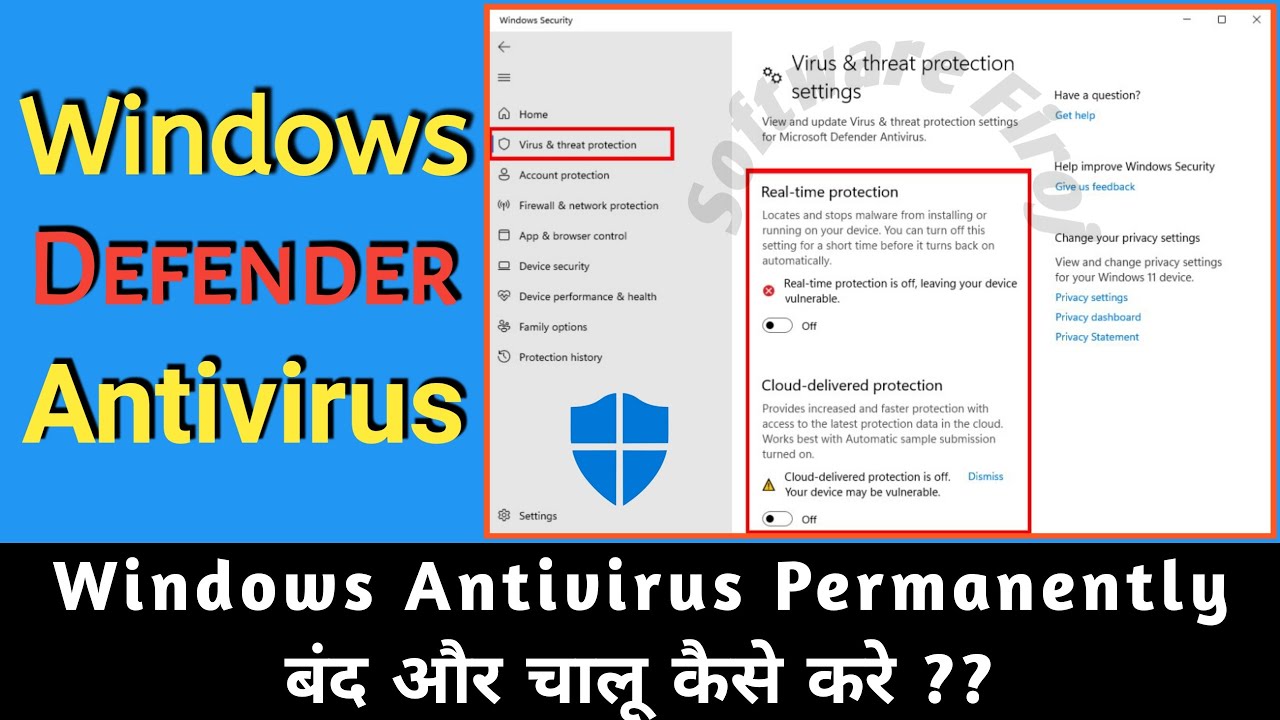 Windows 10 pro defender aur antivirus band kaise kare l windows