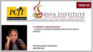 Web Project Task 05 | 1st Year | Semester 01 | Java Institute | Poojani Jayasinghe