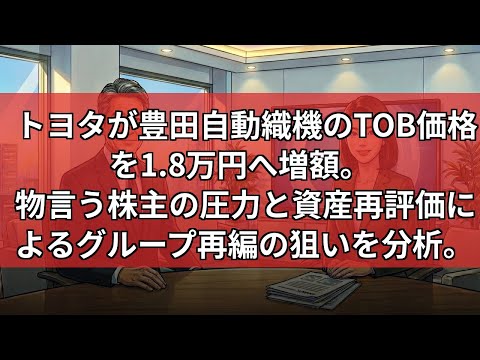 【特集】トヨタ、織機TOB価格を5.4兆円に引き上げ｜アクティビストとの対峙と日本最大の自社株買いの裏側