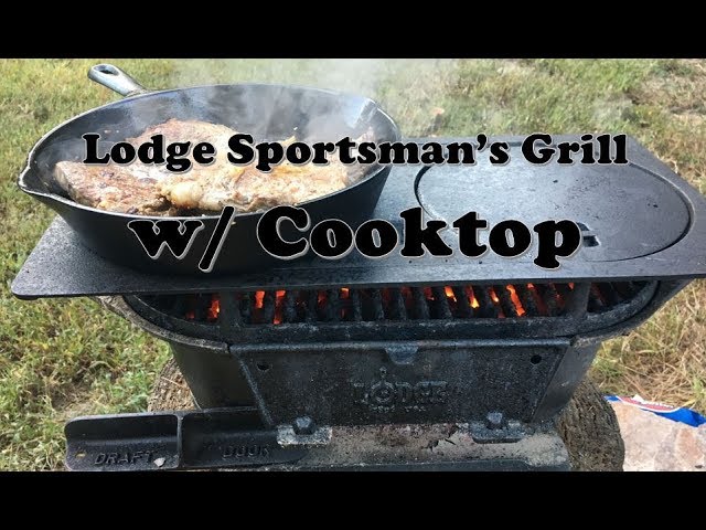 Lodge Logic Cast Iron Sportsman's Charcoal Grill