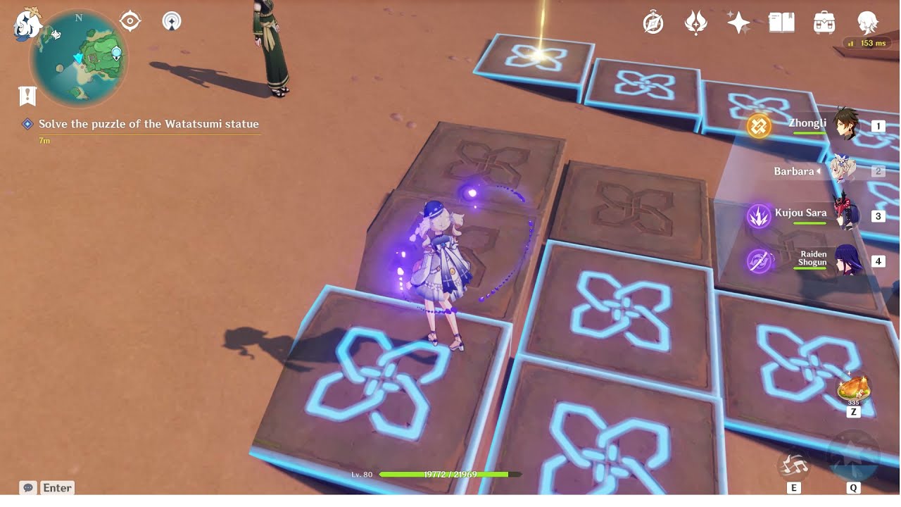 Genshin Impact solve the puzzle of the watatsumi statue