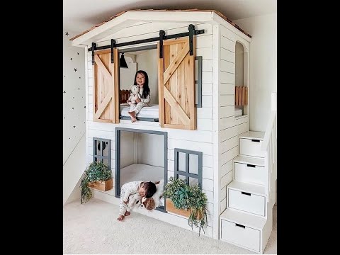 Двухъярусные кровати домики для детей сделанные своими руками фото