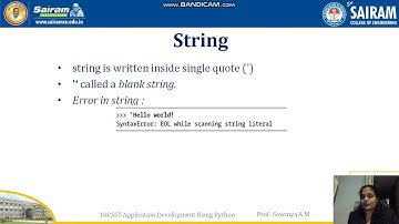 LectureVideo 18CS55 Module1 PythonBasics 2 Sowmya