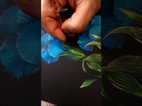 ASMR INCREDIBLE Flowers Painting / Botanical Art / Acrylic Painting Ideas
