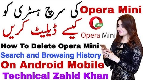 How To Clear And Delete Opera Mini Search And Browsing History|How To Clear Opera Mini Search Histry