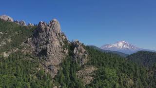 California by Drone - Castle Crags and Mt. Shasta