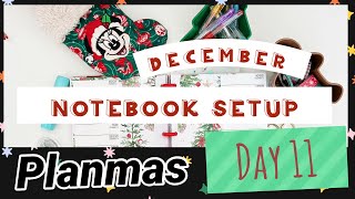 PLANMAS DAY 11 DECEMBER HOLIDAY PLANNER SETUP | NOTEBOOK PAGES SETUP AND FLIP THROUGH | PLANYTHING
