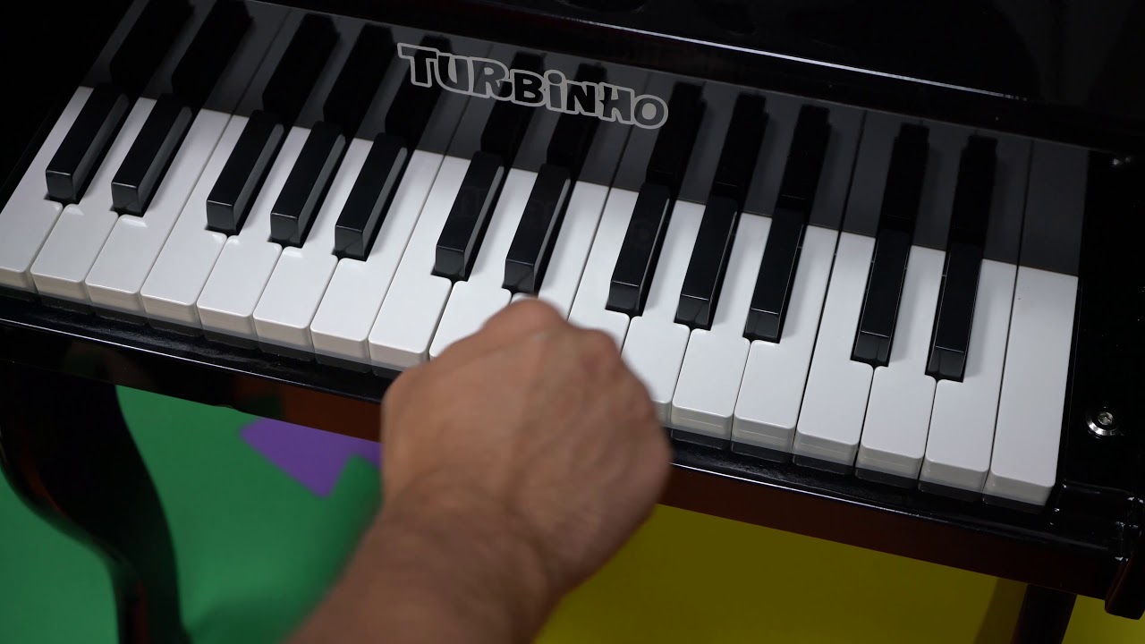 PIANO CAUDA INFANTIL TURBINHO 30 TECLAS PRETO PIANO30K - PIANO CAUDA  INFANTIL TURBINHO 30 TECLAS PRETO PIANO30K - TURBINHO
