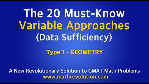 Variable Approach 01 for GMAT math DS｜Math Revolution