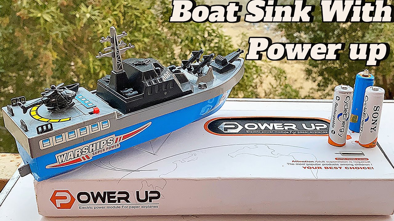 Model Boat Sink Experiment With Power Up DC Motor | Science Experiment