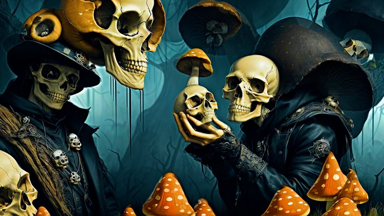 Skull Mushroom Psytrance 2025 💀🍄 | Progressive Trippy Beats & AI Visual Trip
