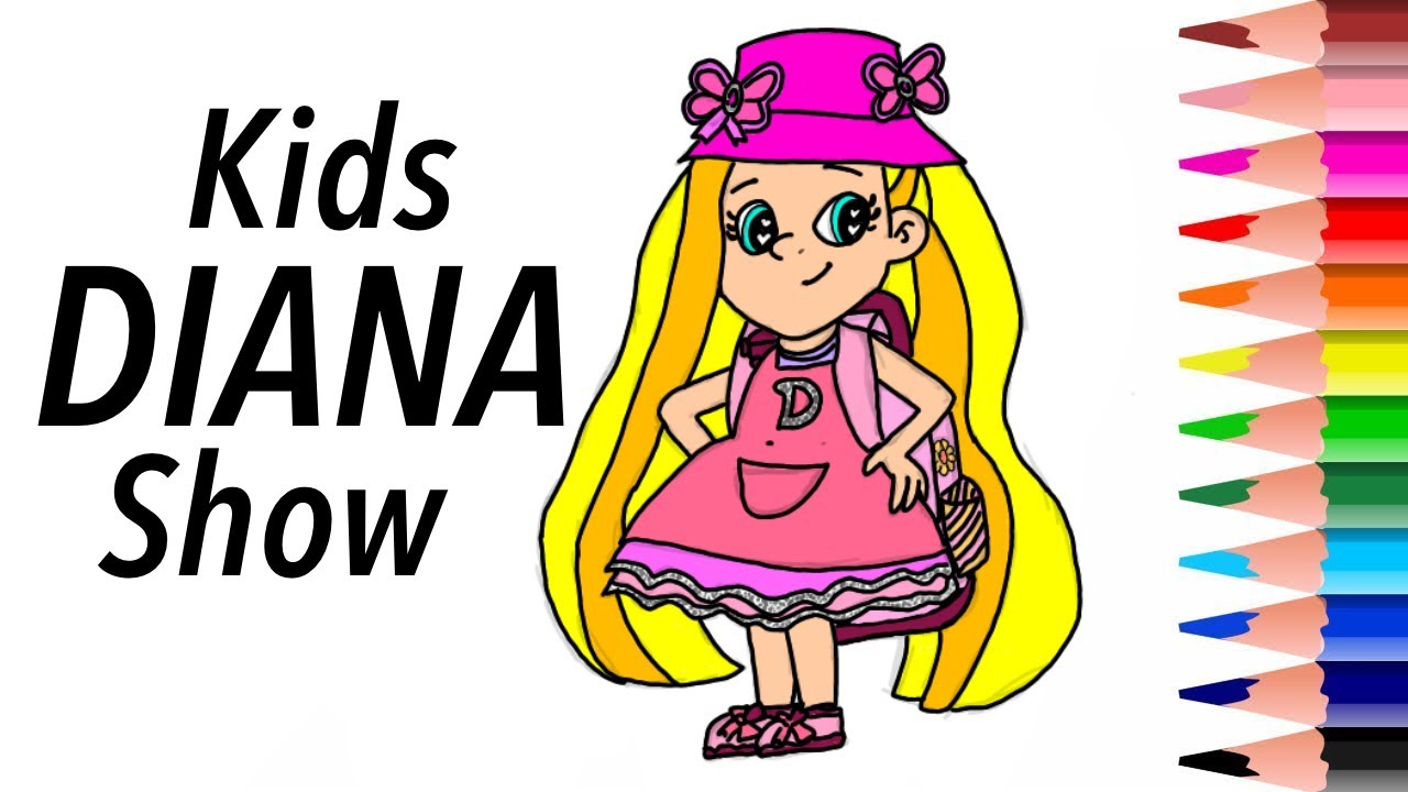 Kids Color Pages Diana From Kids Diana Show Coloring Book Color