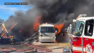 Crews battle fire involving 'multiple RVs' in Hernando County