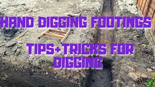 Hand Digging Footings  Tips and Tricks #Footings #Bricky #England