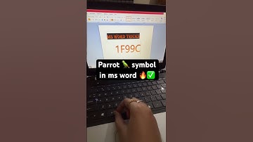 Parrot 🦜 Symbol in ms word shortcut key 🔥✅ #shorts #shortsvideo #video #computer #youtube #symbol