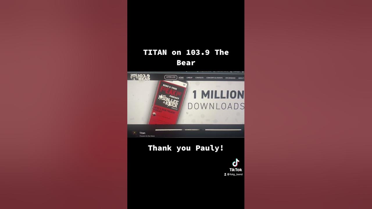  titan was on the x effect program on 103 9 the bear in the south bend