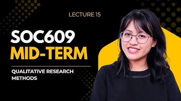 SOC609 Midterm | Lecture 15 | In-depth Interviews | #exam #soc609 #midterm