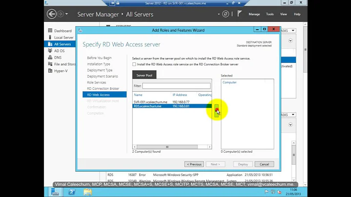 Hyper-V 2012 VDI - Part 1 - RD Install