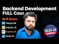 Backend Development Full Course in Hindi/Urdu 2025 (MongoDB,Express.Js,Node.Js)