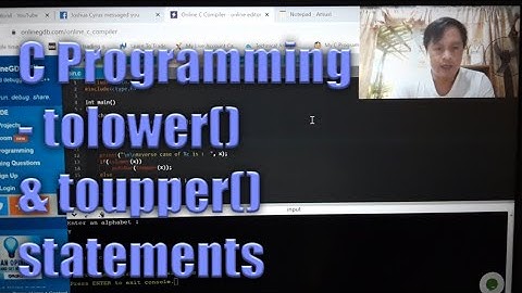 C Programming - tolower() & toupper() statements