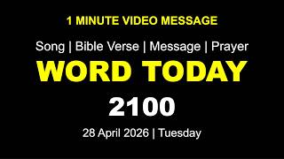 Word Today-2100 | Bro RSV | One-Minute Video Message (Malayalam) | 28 April 2026