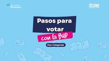 Elecciones Nacionales 2025 | Pasos para votar con la BUP (Dos categorías)