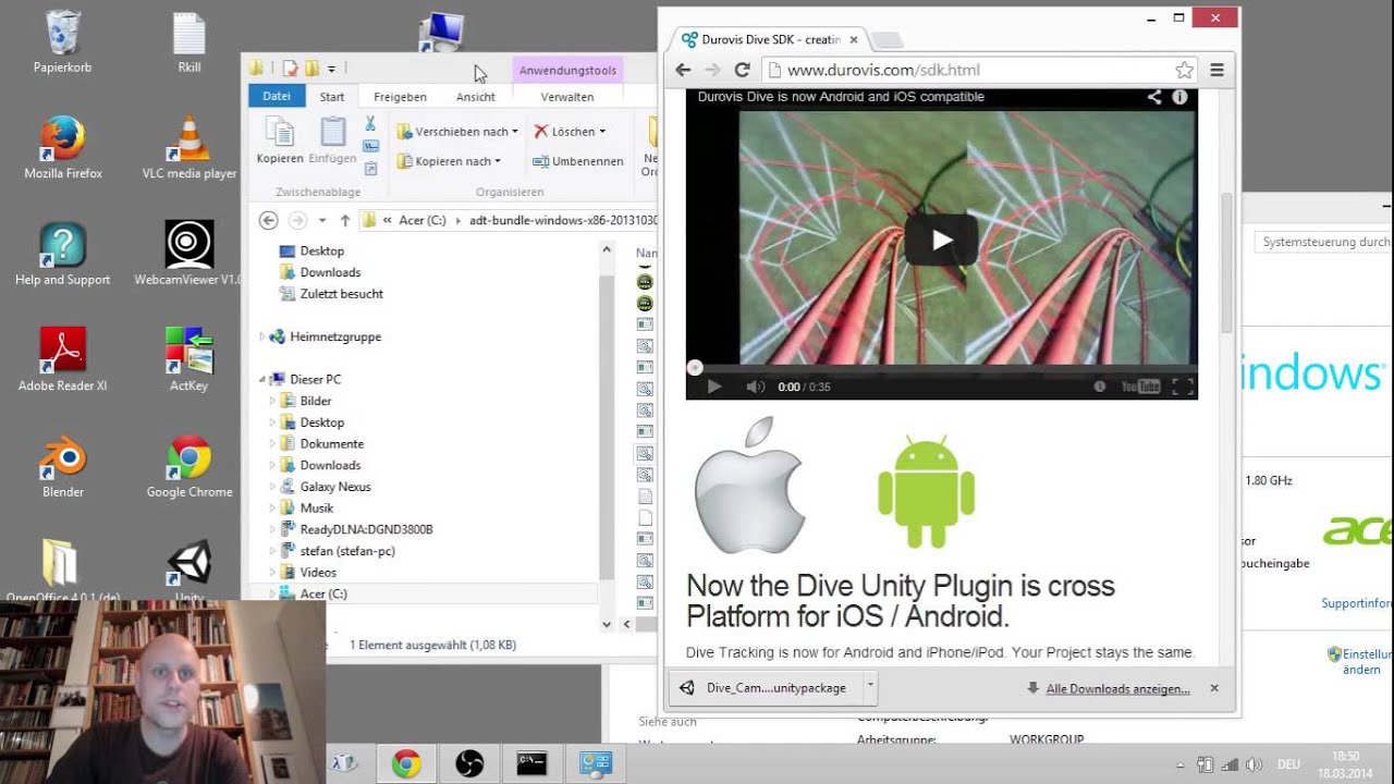 Dive Dev 001 How to install environment, ADT,Unity,Java Dive SDK