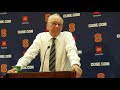 SU coach Jim Boeheim postgame against North Florida, 12/21