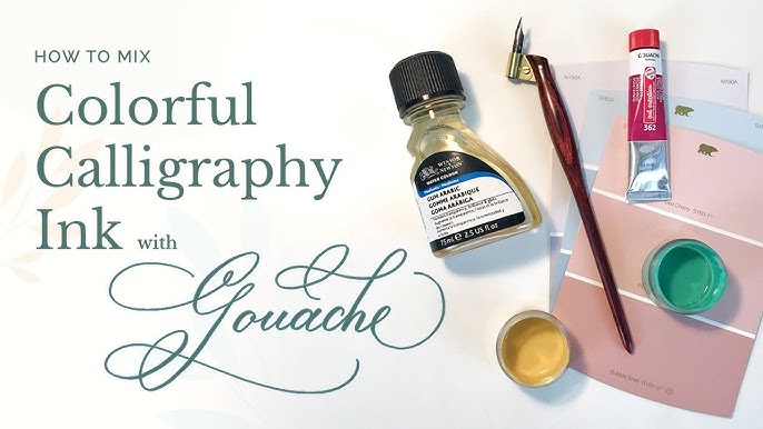 Using Gouache to Make Calligraphy Ink Colors 