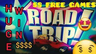 Vintage SLOTS | ROAD TRIP HUGE WIN BONUS after BONUS after BONUS