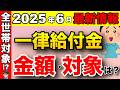 【超速報】2025年6月最新版!早ければ7月にも!?給付金額や対象者は?【自民党/与党】