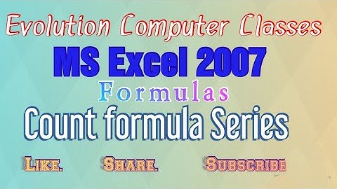 Count formula Series ||Evolution Computer Classes|| Mahankal Mewada