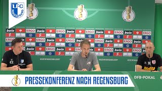 Pressekonferenz nach dem Pokalspiel beim SSV Jahn Regensburg