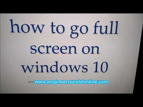 How to go full screen on windows 10