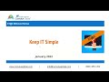 Keep IT Simple (3T@3 Webcast)