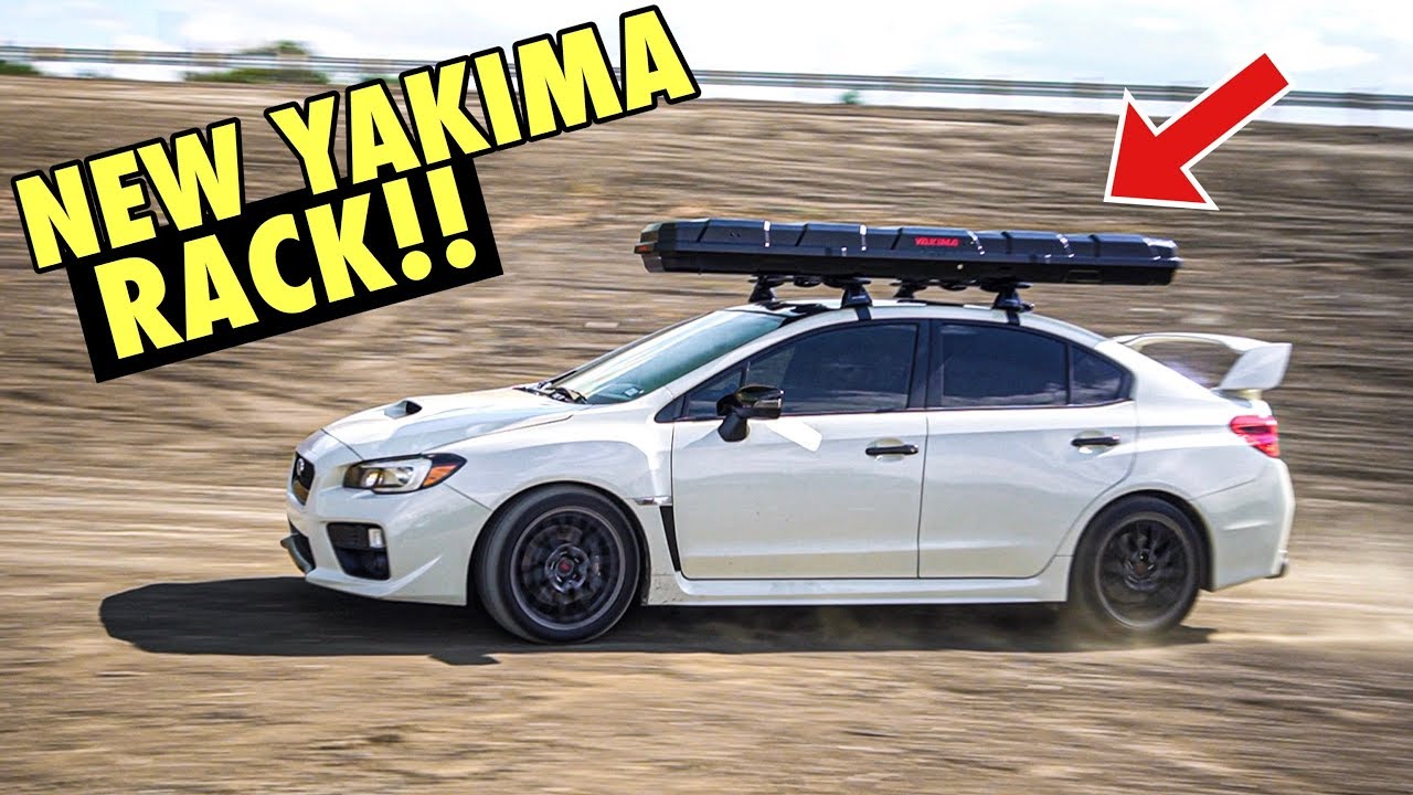 SUBARU STI YAKIMA ROOF RACK INSTALL (Best Fishing Setup ever!) rod/reel  carrier & kayak mount 