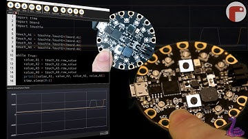 Sensor graphing with plotter. CircuitPython + Mu + Capacitive Touch #codewithmu #circuitpython