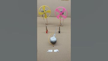 Switch machine fan and three dc motor using . DC motor  #tech #youtubeshorts #dcmotor #project