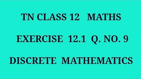 TN 12th maths chapter 12 exercise 12.1 question number 9