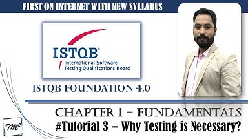 ISTQB FOUNDATION 4.0 | Tutorial 3 | 1.2 Why Testing is Necessary | ISTQB Tutorials | TM SQUARE