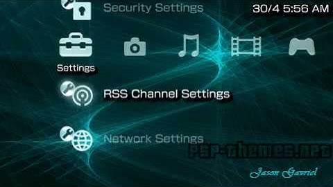 PSP Theme Cyan Star PSP-Themes.NET