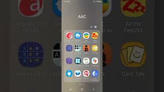 Android AAC apps on a Samsung Android phone screenshot 1